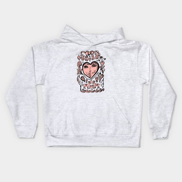 LOVE IS HERE TO STAY Kids Hoodie by somsomkarts